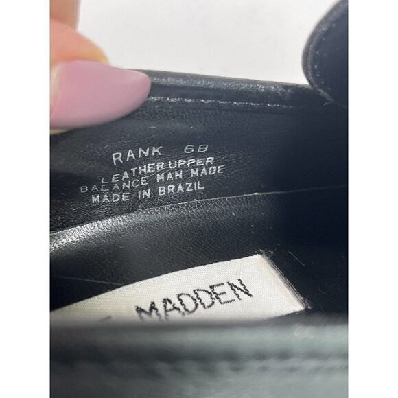 Steve Madden Womens Black Penny Loafer Shoes Block Heel Pointed Toe Size 6 - Picture 7 of 11